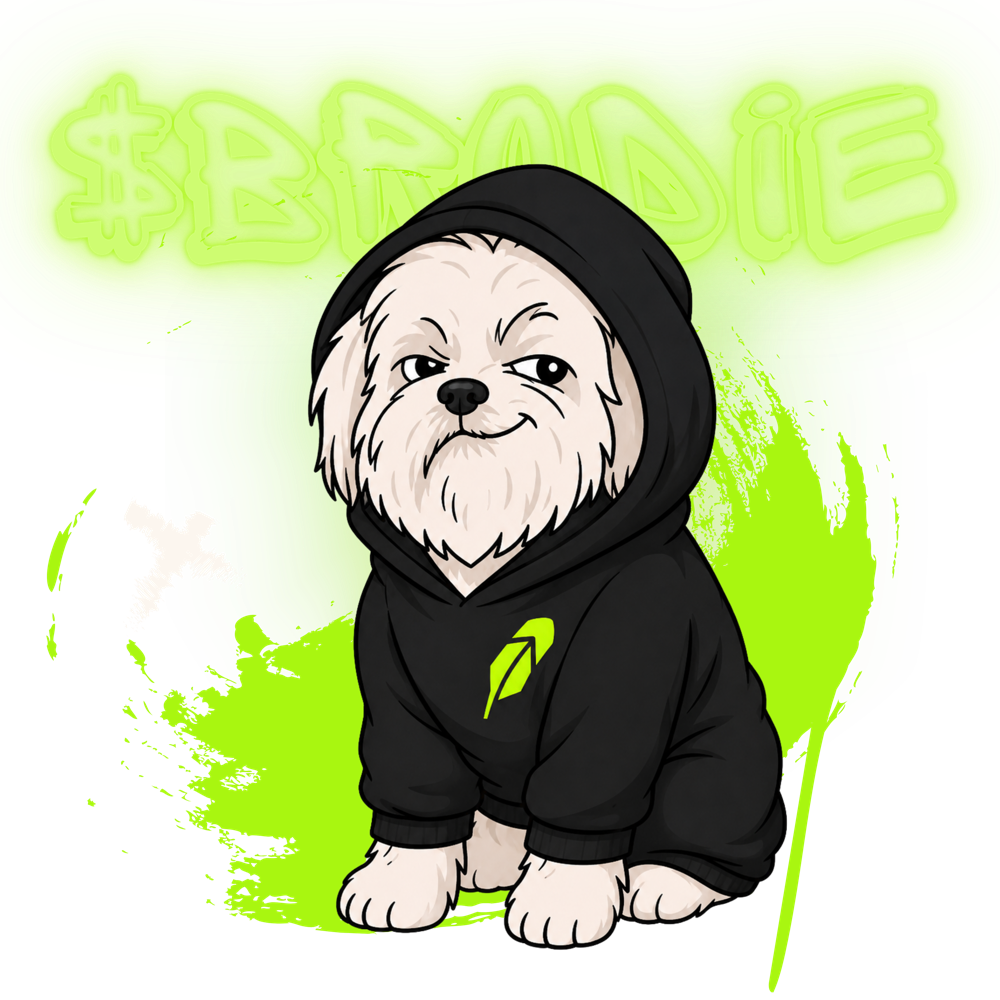 Brodie in a black hoodie in front of a bright lime graffiti backdrop.